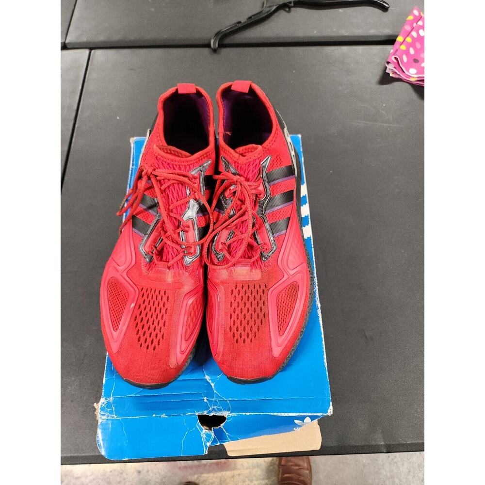 Adidas Mens ZX 2K Boost FZ5414 Red Running Shoes Sneakers Size 11